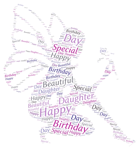 Special Daughter Flower Fairy Word Art