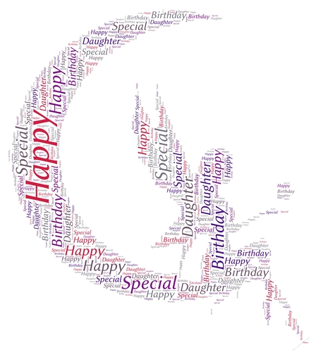 Special Daughter Moon Fairy Word Art