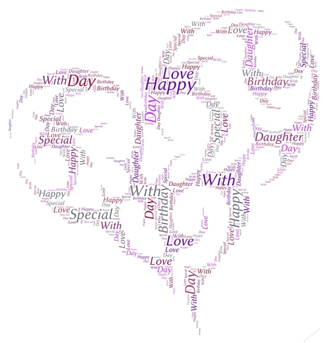 Special Daughter Heart Word Art