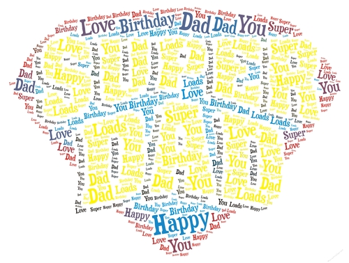 Super Dad Logo Happy Birthday Dad Word Art