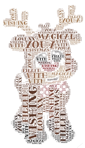 Cute Rudolph Word Art