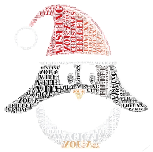 Christmas Penguin Word Art