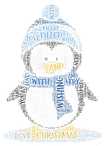 Cute Penguin In Blue Hat and Scarf