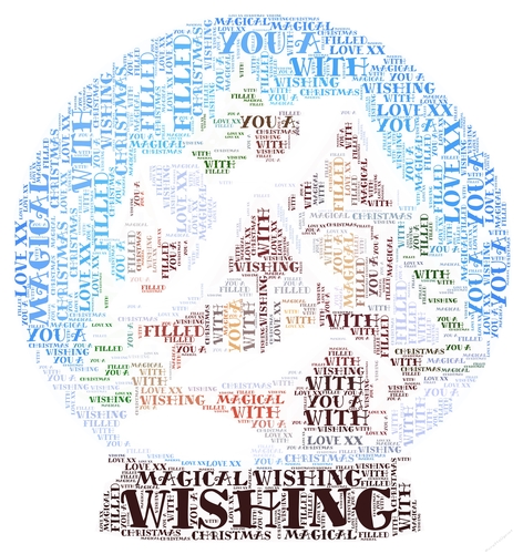 Christmas Snow Globe Word Art