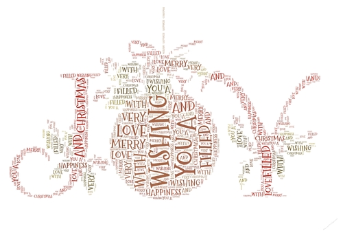 Joy Christmas Word Art