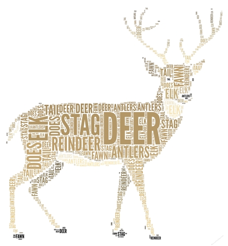 Deer Stag Word Art