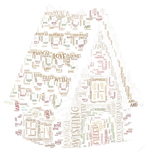 Gingerbread House Christmas Word Art