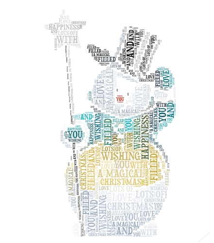 Dapper Snowman Christmas Word Art
