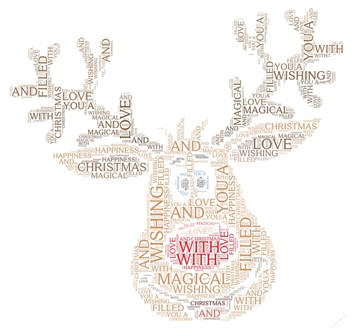 Christmas Rudolph Word Art