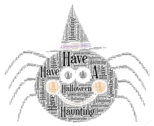 Halloween Cute Spider Word Art