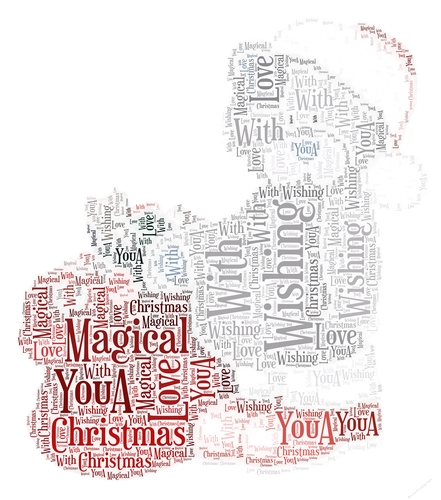 Christmas Cute Teddy Bear Word Art