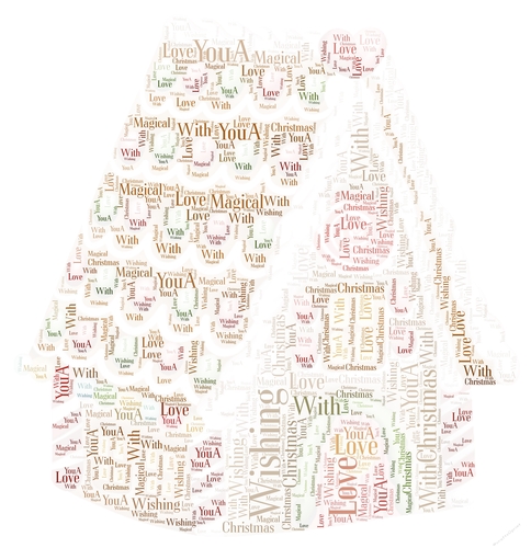 Christmas Gingerbread House Word Art