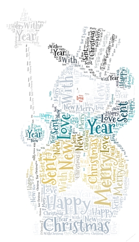 Cute Dapper Snowman Word Art