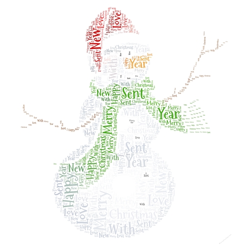 Cute Snowman Word Art