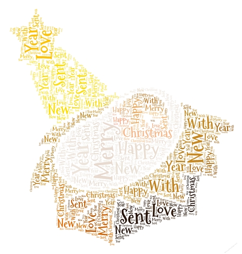 Baby Jesus In A Manger Word Art