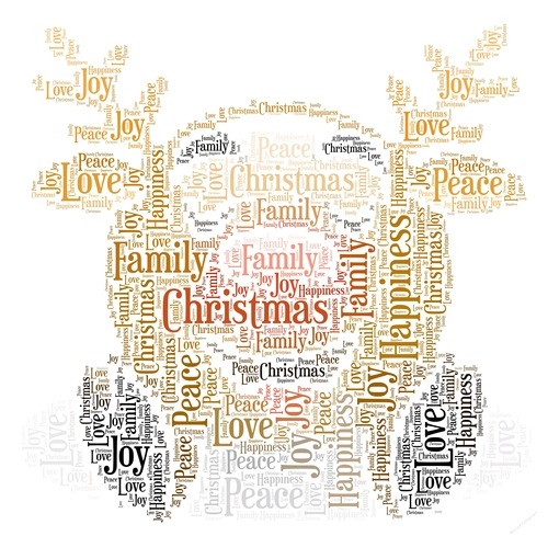 Emoji  Reindeer Word Art