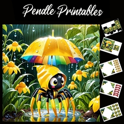 Nursery Rhyme: Incy Wincy Spider 7x7 Card Kit. Matching Box, Gift Bauble,Tag