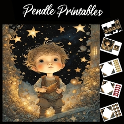 Nursery Rhyme: Twinkle Twinkle 11 7x7 Card Kit. Matching Box, Gift Bauble,Tag