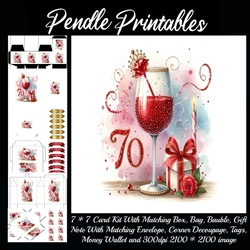 Red Fizz 70th Birthday Complete Kit