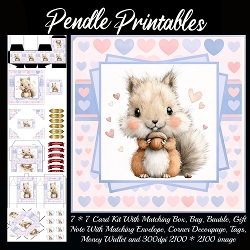 NEW POEM CARD . Nutty Nora. Full 9 piece matching kit