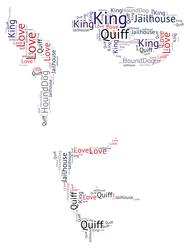 Elvis Presley Face Profile Word Art