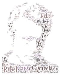 James Dean Word Art