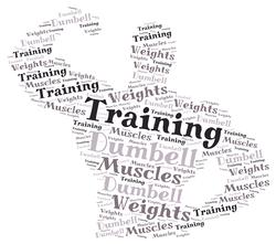 Body Builder Word Art Shape