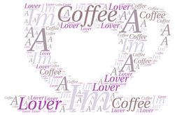 Im a Coffee Lover With A Heart  Word Art