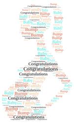 Pregnant Lady With Bump Pregnant Word Art