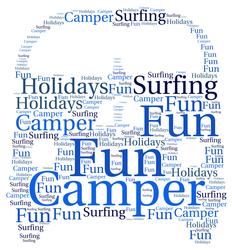 Volkswagen Campervan Word Art