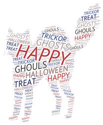 Halloween Cat Word Art