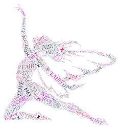 Deco Style Dancing Fairy Word Art