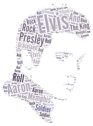 Elvis Presley Pop Art Word Art