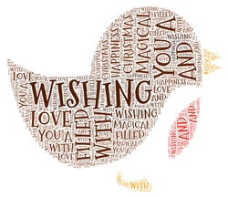 Cute Robin Christmas Word Art