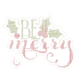 Be Merry Christmas Word Art