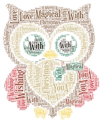 Christmas Cute Owl Word Art