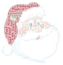 Happy Santa Face Word Art