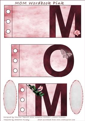 Mom Pink Rose Wordbook