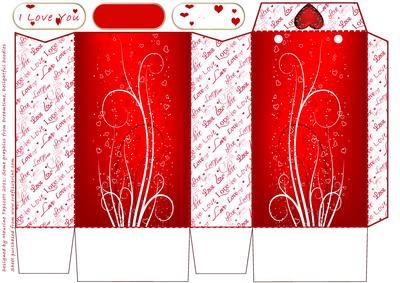 Red Abstract Valentine Pinch Bag