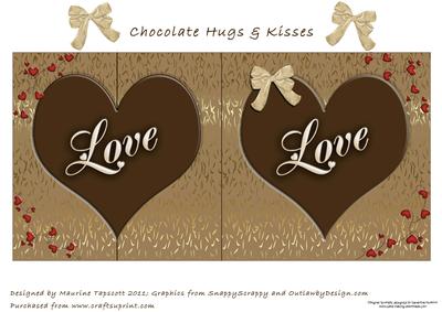 Chocolate Love Heart Fold Back Card