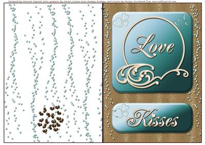 Love & Kisses in Aqua & Chocolate