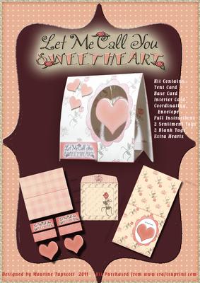 Let Me Call You Sweetheart Tent Card Kit