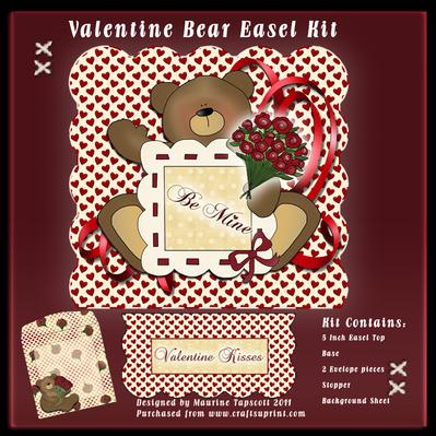 Valentine Bear Scalloped Easel Kit
