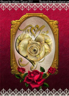 Heart of My Rose A4 Card