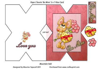 Pepe L'souris Kiss Card 5x7