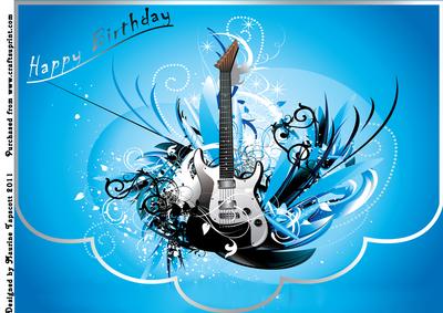 Blue Guitar Scallop Edge A4