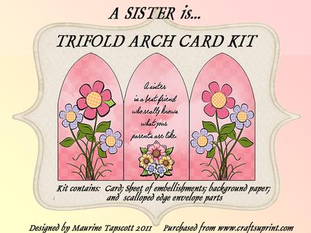Spring Flower Trifold Arch a Sister Is - 