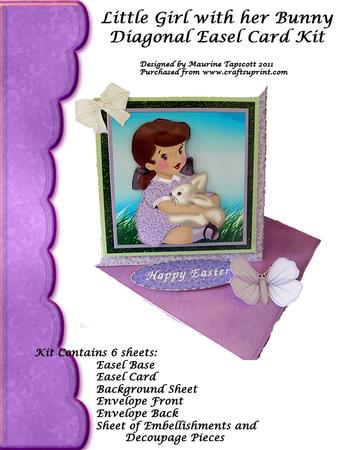 Easter Blessings from Girl with Her Bunny