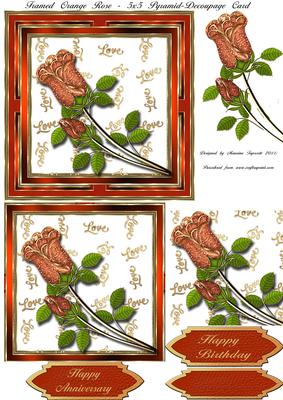 Framed Orange Love Roses