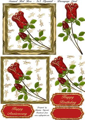 Framed Red Love Roses